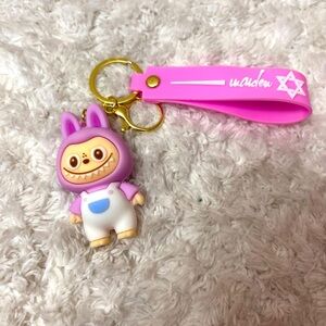 Labubu Cute Pink and Purple Keychain